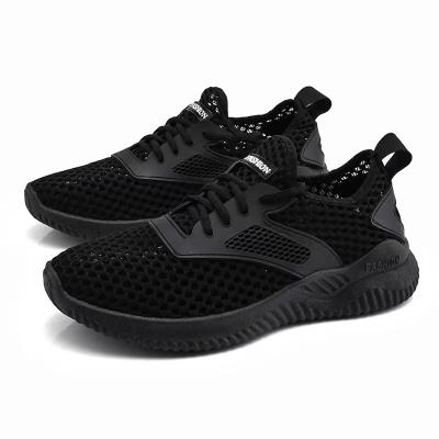 China Hot Sale Men's Breathable Sports Fashion Stone PU Stone Black Business Casual Shoes Lightweight Cheap Men's Walking Fitness Shoes for sale