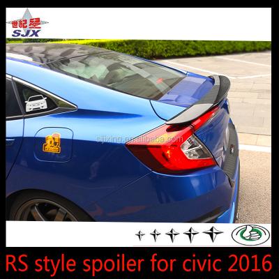 China Rear Spoiler For 10th Generation Civic Car 2016 With Led Light Without Led Trunk Light Spoiler for sale