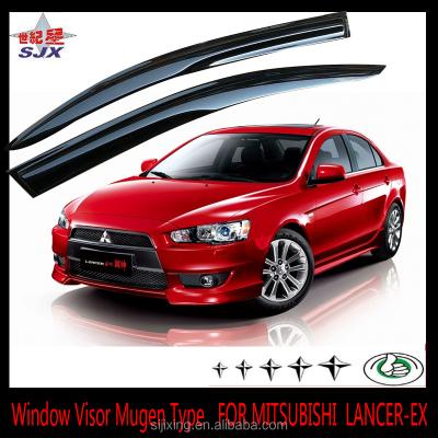 China Block Rain Window Shades For Mitsubishi 2009 White Export Car Door Foreign Sunshades For LANCER-EX Vehicle Accessories Window Shades Mugen Type for sale