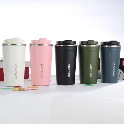 China Sustainable Custom Logo To Go Reusable Car Vacuum Travel Insulated Double Wall Tumbler 304 Stainless Steel Coffee Cup Mug With Lid for sale