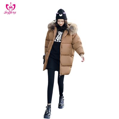 China Anti-shrink Hooded Cotton Padded Bun In Loose European Winter Coats Women's Long Section Long for sale