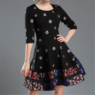 China Breathable Women Dress Embroidery Dress Lady Dress For Casual for sale