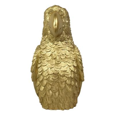 China Resin Minimalist Parrot Opens Animal Decoration Home Decor Small Nordic White Desktop Living Room Ornaments Statue Vase for sale