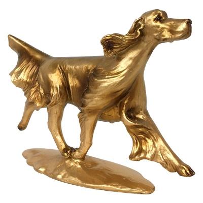 China Europe resin dog poseur dog crafts living room ornaments ornaments OEM home crafts statue desktop folk animal decoration for sale