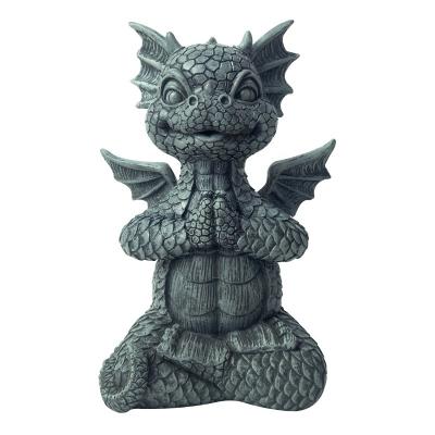 China Europe Garden Yoga Dragon Resin Crafts Adorable Outdoor Animal Statue Folk Crafts Desktop Decoration for sale