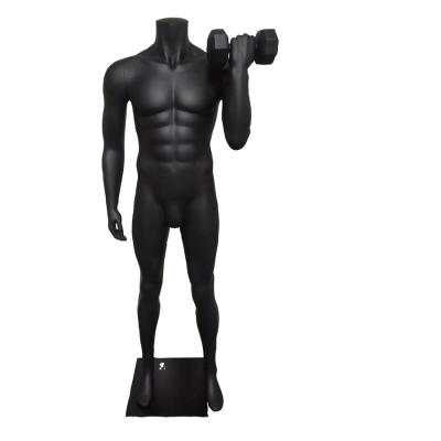 China Sports Full Body Fiberglass Sports Dumbbell Mannequin Male for sale