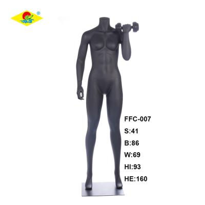 China Sports Mannequin Fiberglass Full Body Dumbbell Mannequin Female for sale