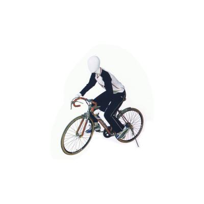 China Full Body Sport Fiberglass Silver Bicycle Dummy Bike for sale