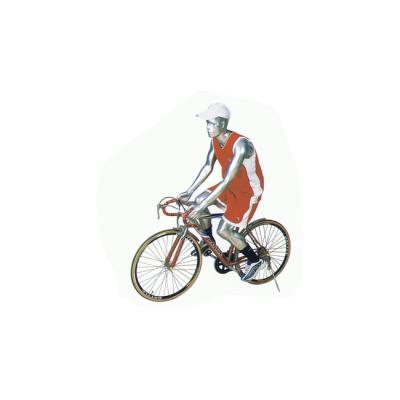 China Full Body Sport Fiberglass Silver Color Bike Dummy Sport for sale