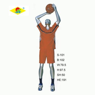 China Sports Fiberglass Full Body Basketball Mannequin Male Sport for sale