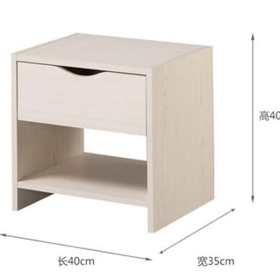 China Foldable high gloss nightstand with drawers for bedroom furniture modern practical customizable pulley bedside table for sale