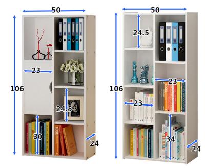 China Adjustable (height) wooden library kids modern floating book shelf design used book shelf for sale