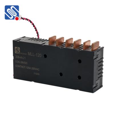 China Meishuo MLQ-120-309-A-L1 Three Contact Groups Sealed Normally Open 1.5W 9VDC 120A 250vac Single Coil Latching Relay for sale