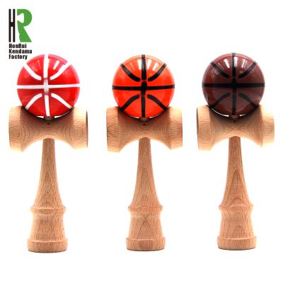 China Funny Educational Toy High Quality Kendama Custom Made Sparkle Glitter Color Sticky Paint Kendama for sale