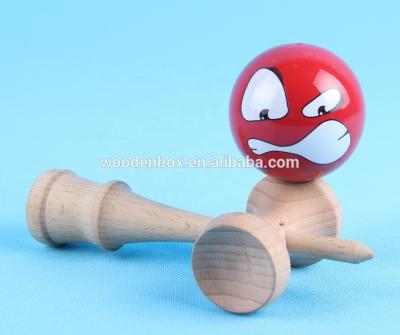 China Sports And Entertainment Cartoon Face Customized Design High Quality Wooden Kendama Made In Honrui Factory For Whosale for sale