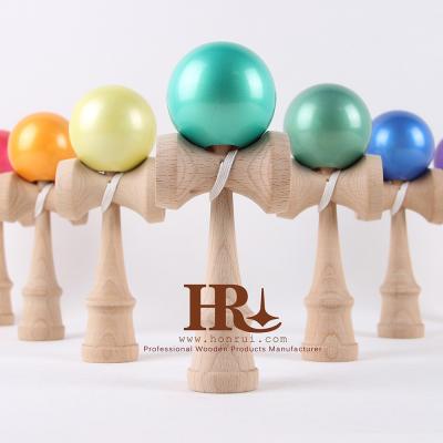 China Educational Toy Wood Educational Toy kandama, paint style marble kendama for sale