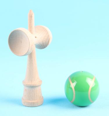 China Tennis Design Kendama Safe Painting Wooden Regular Train 18cm High for sale