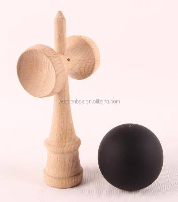 China Sports and Christmas Gifts TK9 Painted Sticky Rubber Kendama With Black Balls for sale