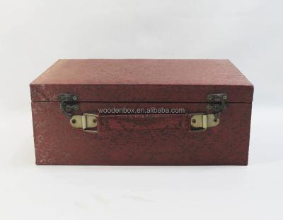 China Antique finish biodegradable wooden hinged lid box with velvet cushion for wholesale for sale