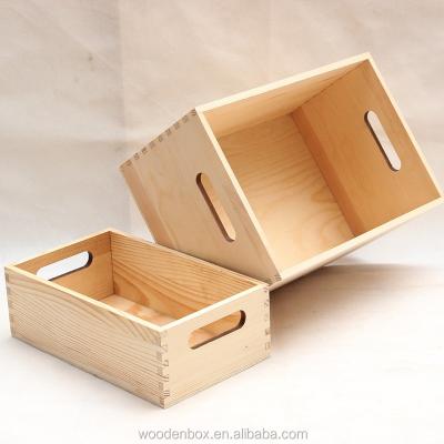 China OEM Recyclable Modern Fruit / Vegetable Crate / Wooden Storage Crate for sale