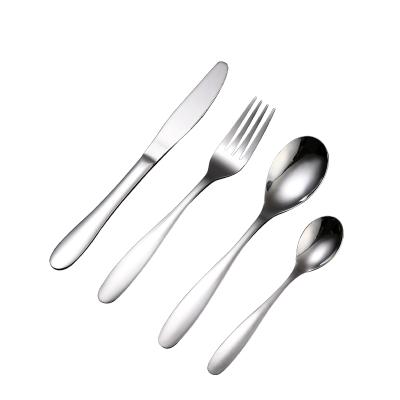 China Stocked Stainless Steel Western Cutlery Set Flatware Dinnerware Set Dinnerware Set for sale