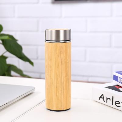 China Sustainable New Amazon Shell Bamboo Vacuum Cup Creative Stainless Steel Mug for sale