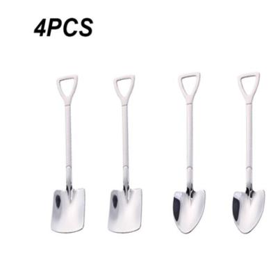 China Jieyang Sustainable New Design Form Small Shovel Teaspoon 304/410 Stainless Steel Material Small Tea Spoon for sale