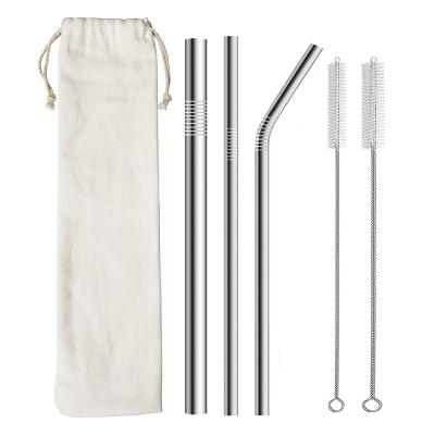 China UK Sustainable Amazon Straw Telescopic With Case Pouch With Bubble Tea Cleaner Bag Boba Metal Straws Set for sale