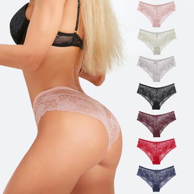 China Hottest Selling Antibacterial Women's Panties Sexy Lace Ladies Briefs Seamless Transparent Underwear Leakproof Menstrual Lingerie for sale