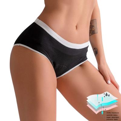 China Factory Price 4 Layers Panties Period Antibacterial Menstrual Underpant Women Breathable Underwear For Lady Hot Sale for sale