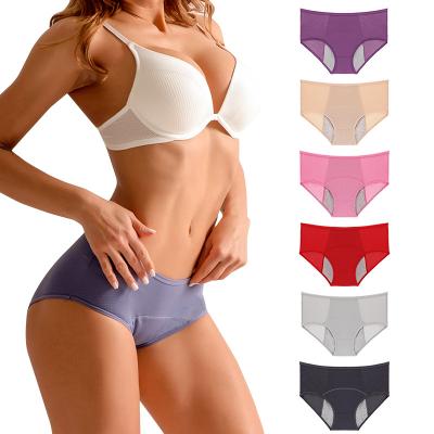 China Antibacterial Wholesale Antibacterial Leak Proof Menstrual Panties Women's Physiological Period Briefs Waterproof Briefs For Lady for sale