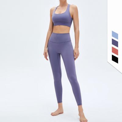 China Wholesale Women's Bra Yoga Shorts High Waisted Workout Leggings Breathable Seamless Sportswear Yoga Sets For Women for sale