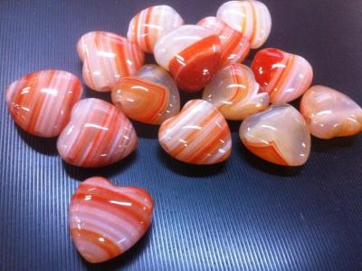 China agate banded heart--Natural craystal for sale