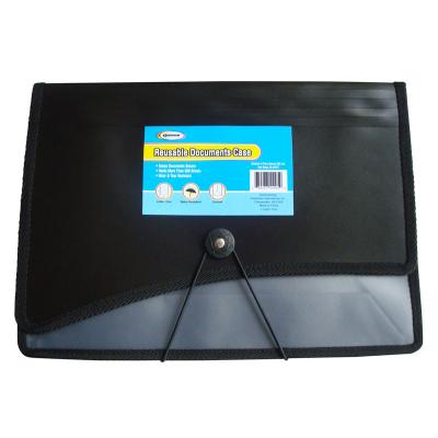 China Black PP Box File with Elastic Closure for sale