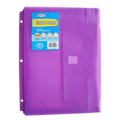 China purple  binder pocket for sale