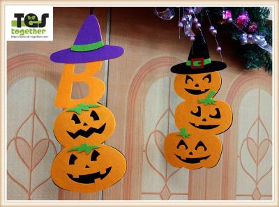 China New Halloween pendant non - woven pendant creative festive fence blanket decorated with pumpkin ornaments for sale