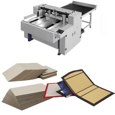 China Retail Automatic Cardboard Slitter Cutter Rigid Box Cutter Hard Cardboard Cover Cutter for sale