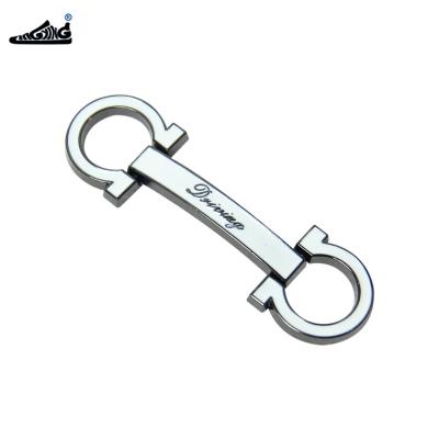 China Nickel Free / Lead Free / Eco - Friendly Fashion White Epoxy Metal Chain Buckle For Shoes for sale