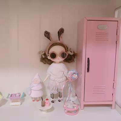 China Pink Single Key Lockable Creative Metal Toy Small Mini Locker for Kids for sale