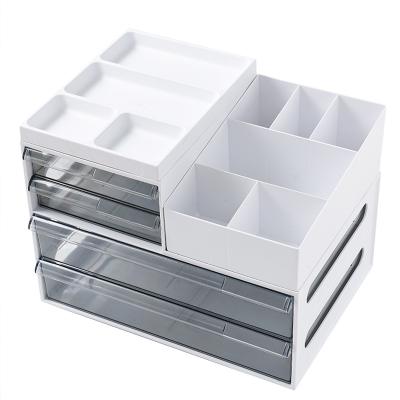 China Sustainable Drawer Type Stationery Storage Box Desktop Storage Box Large For Office Documents for sale