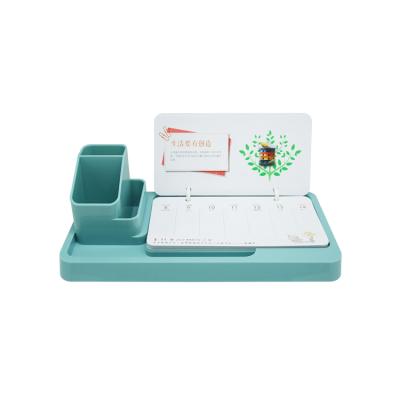 China Plastic AD Printing Custom Use Plastic Desk Calendar Plastic Custom Logo Office Desk Calendar 2021 Desk Organizer For Office Stationery for sale