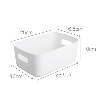 China Viable Plastic Storage Box Organizer Bedroom Bathroom Cloth Basket Desktop Cabinet Sundries Box for sale