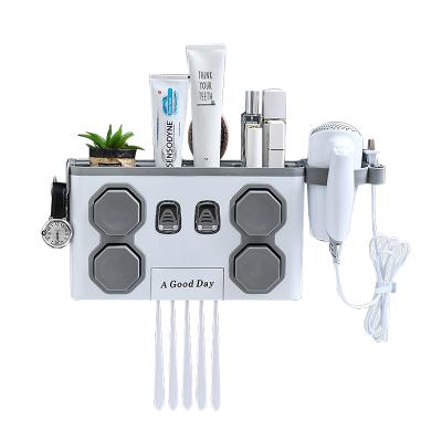 China Sustainable Bathroom Accessories Set Plastic Toothpaste Vending Machine Toothbrush Holder Custom OEM Toothpaste Squeezer for sale