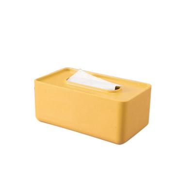 China Rectangular Tissue Box Paper Dispenser Box Traditional Desktop Facial Tissue Plastic Case for sale