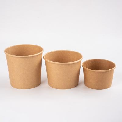 China Factory Wholesale Price Custom Kraft Wrapping Paper Minimalist Customized Disposable Soup Bucket for sale