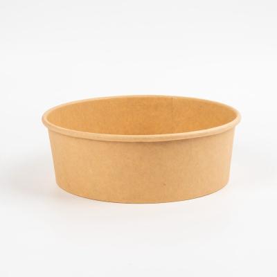 China Eco-friendly Disposable Salad Bowl Food Containers Handmade Paper Salad Bowl With Paper Cover for sale