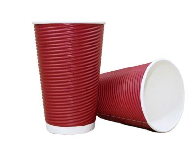 China Handmade Disposable Coffee Package Cups Corrugated Paper Cup Holder For Packaging Cup for sale