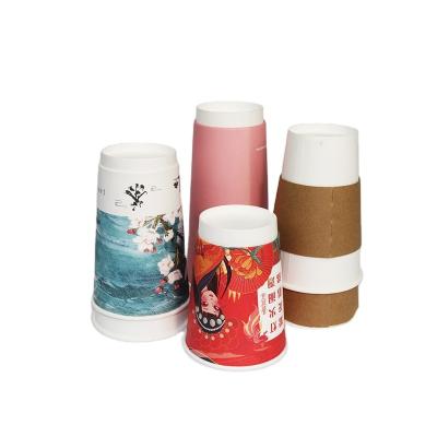 China Factory Handmade Hot Selling Coffee Cups Eco-Friendly Disposable Paper Takeaway Paper Cups For Hot Drinks for sale