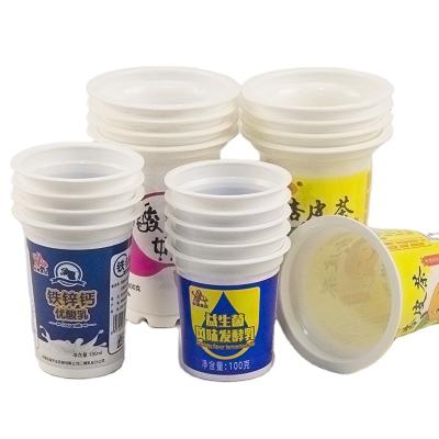 China Single Wall Disposable Plastic Yogurt Cup Food Grade Yogurt Cup Environmental Friendly for sale