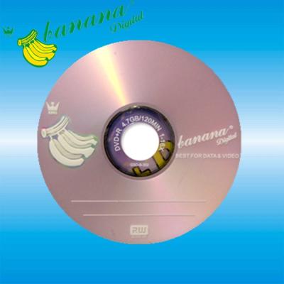 China banana white DVD+R 16x DVD-r dvd media disk 4.7gb GSD-B-400 for sale